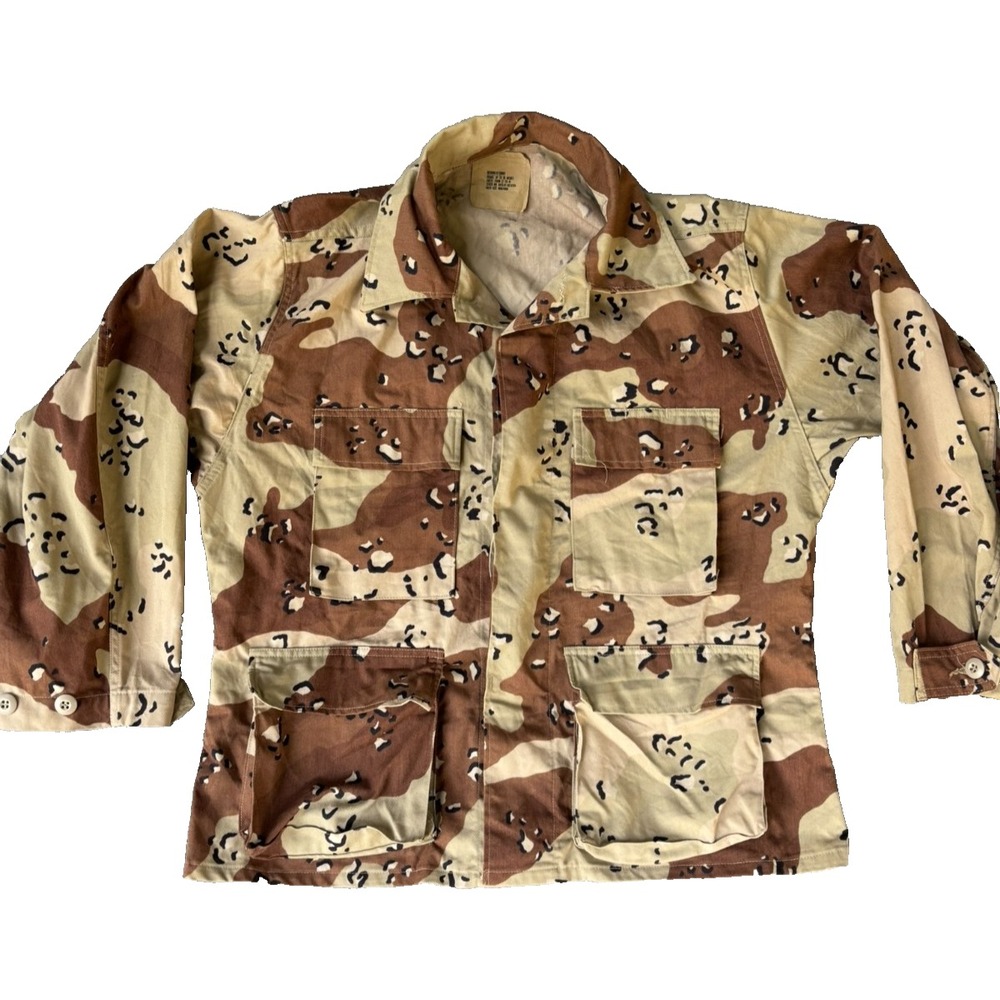 US Military Desert Storm‎ Desert Chocolate Chip Camo BDU Shirt Medium XX Short